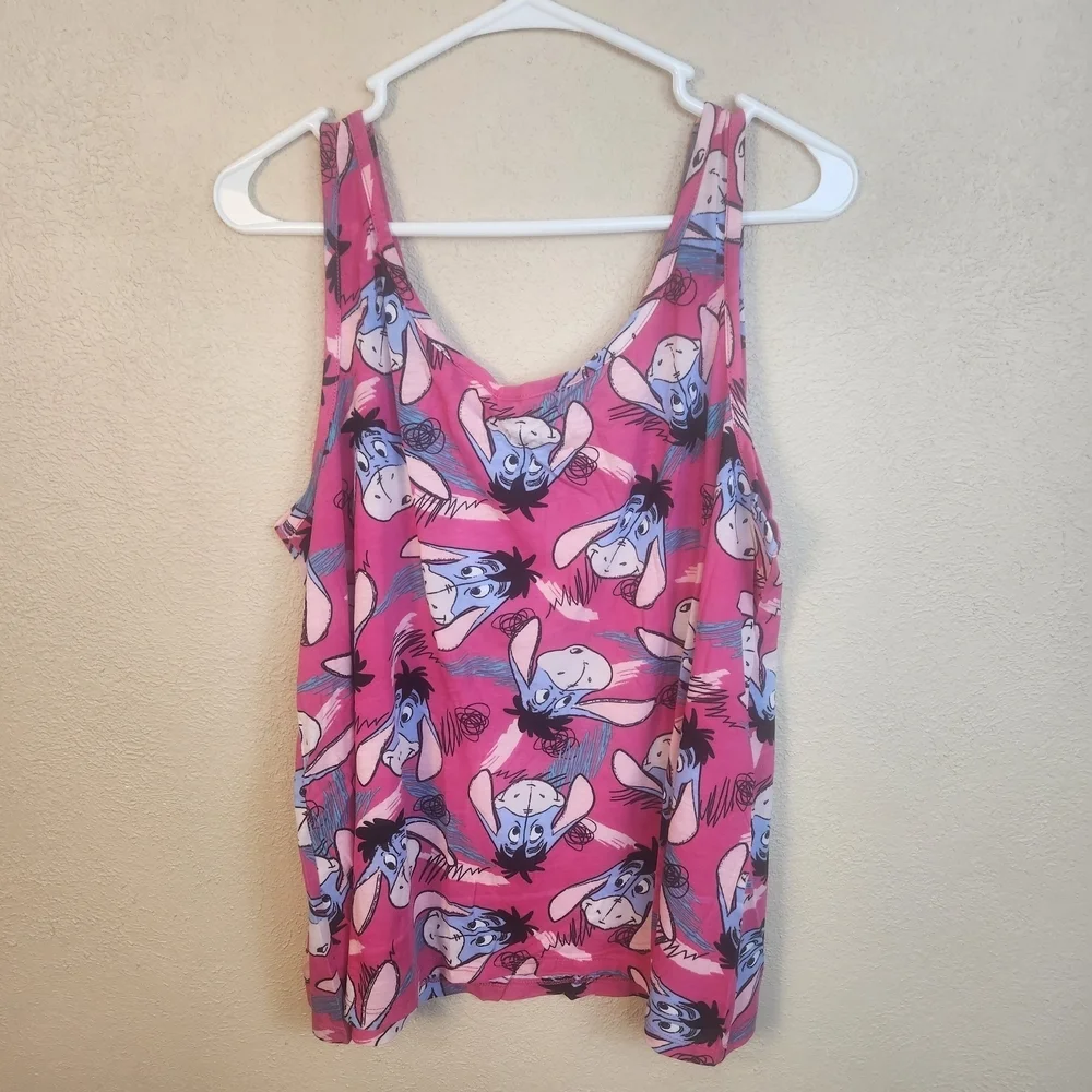 Disney Pink Eeyore PJ Tank Top XXL NWOT (5650) - Picture 2 of 3